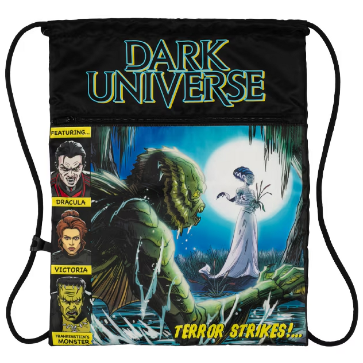 Dark Universe Monsters Comic Strip Drawstring Bag