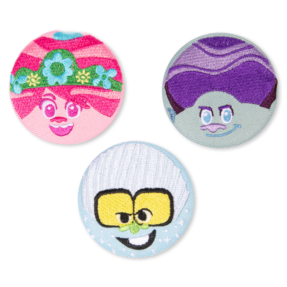 Set de 3 botones bordados – Trolls