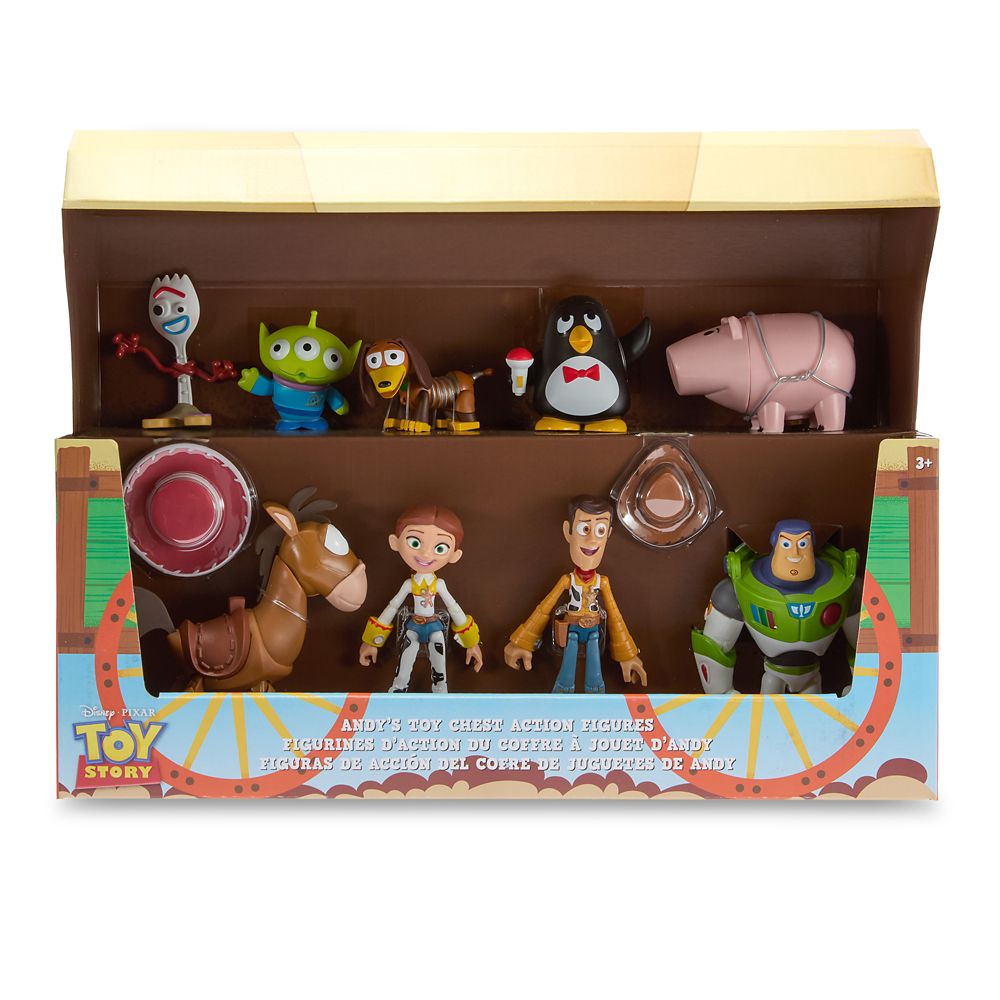Set de 9 figuras de acción baúl de Andy – Toy Story