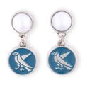 Harry Potter Earrings of Ravenclaw Crest with Pearl