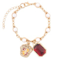 Harry Potter Bracelet of Gryffindor Crest with Pearl