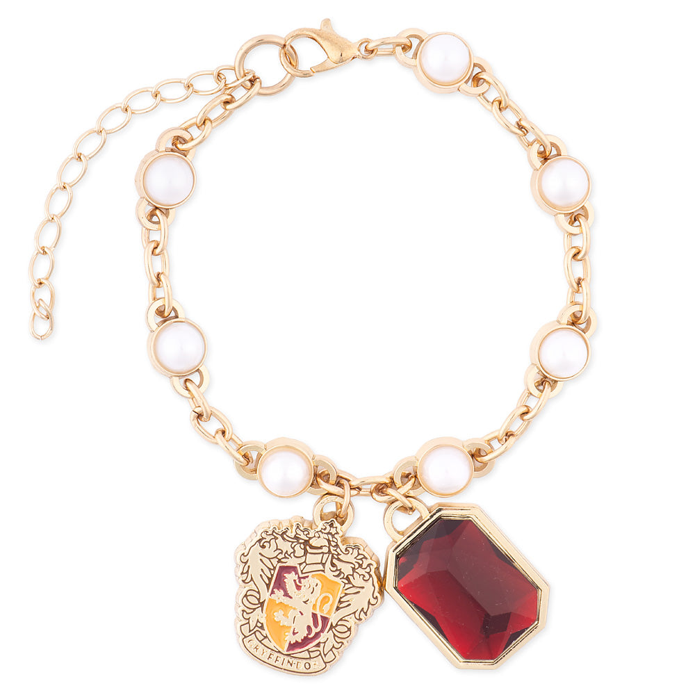 Harry Potter Bracelet of Gryffindor Crest with Pearl