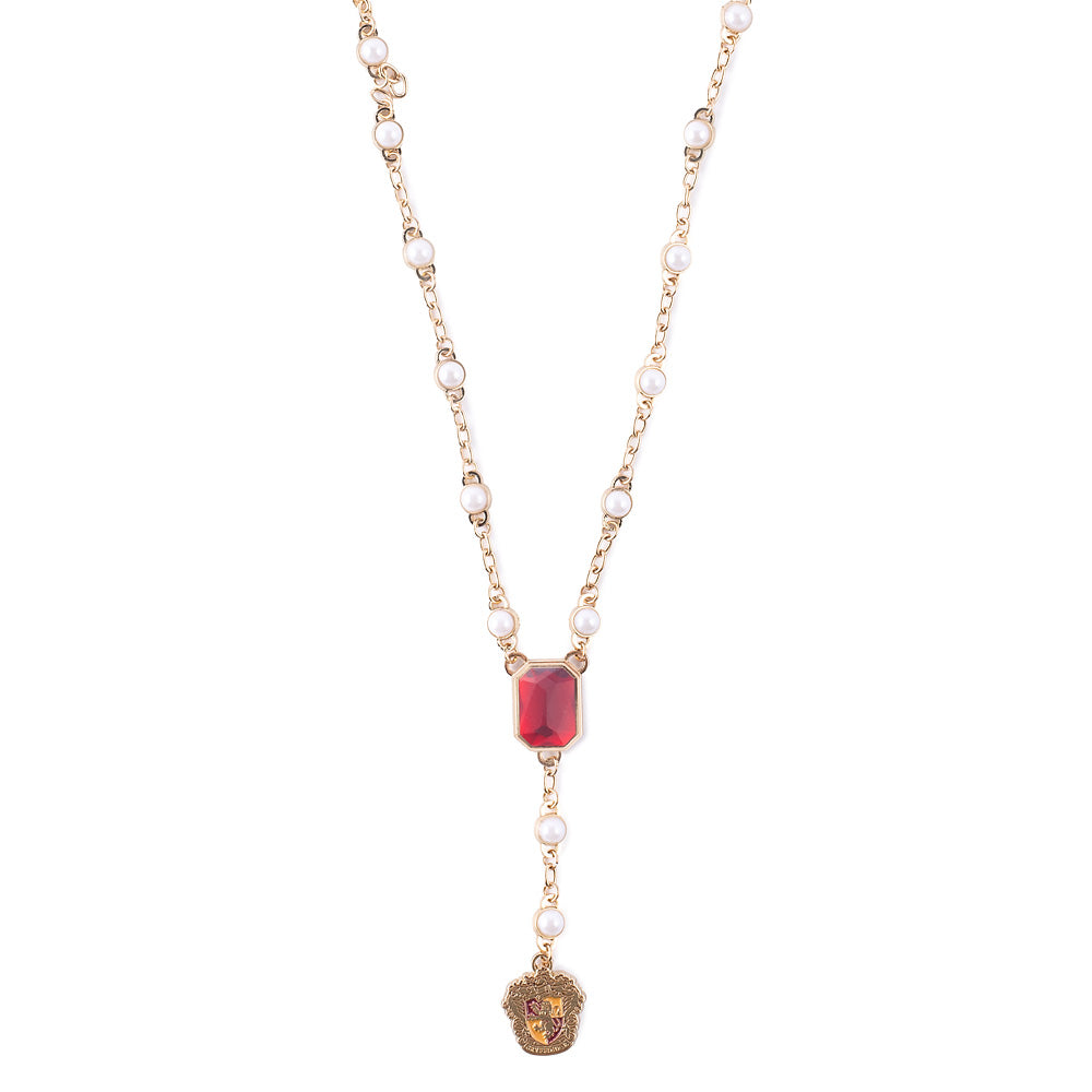 Harry Potter Necklace of Gryffindor Crest with Pearl