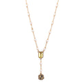 Harry Potter Necklace of Hufflepuff Crest with Pearl