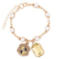 Harry Potter Bracelet of Hufflepuff Crest with Pearl