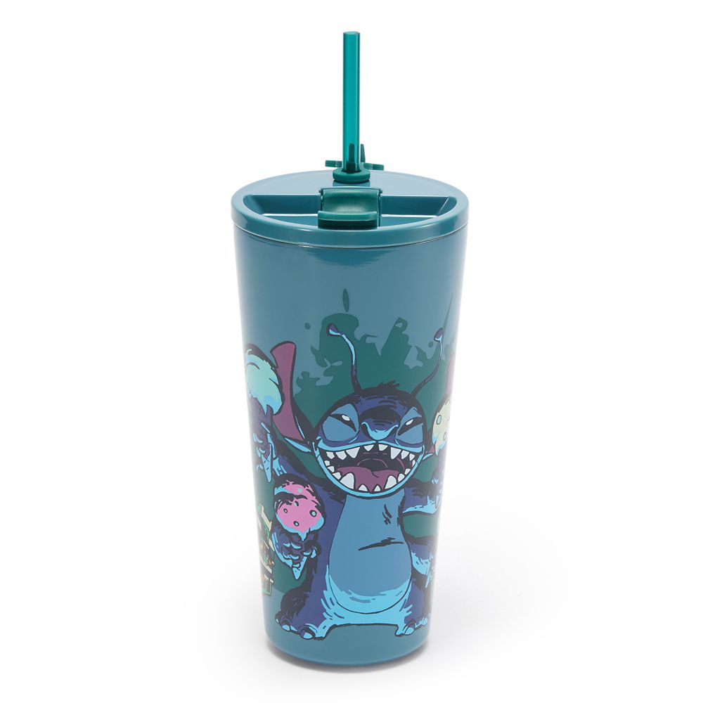 Botella de agua de acero inoxidable con bombilla Stitch – Lilo y Stitch