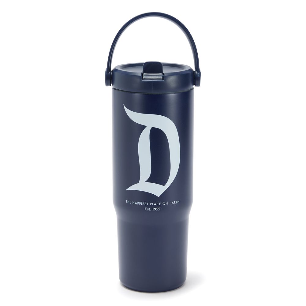 Botella de agua de acero inoxidable con bombilla integrada Disneyland 27 oz. – Azul marino