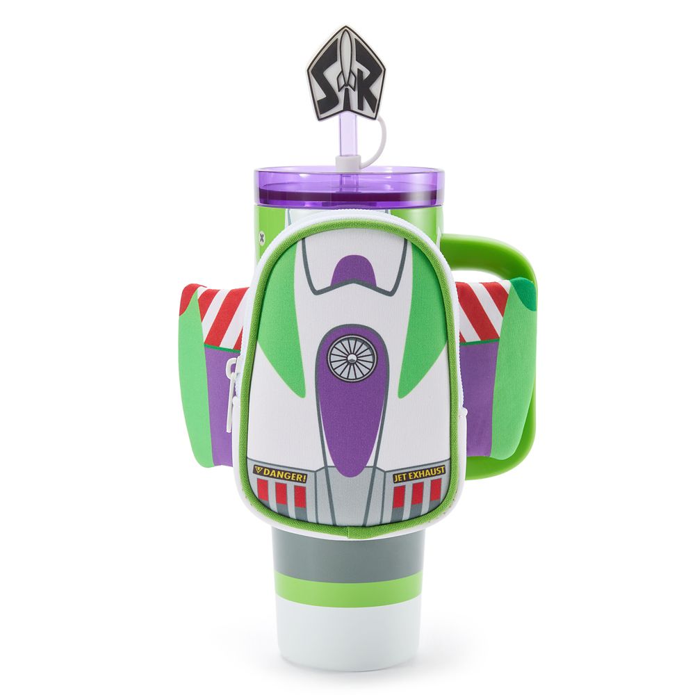 Vaso térmico de viaje de acero inoxidable con bombilla Buzz Lightyear 30 oz. más estuche con cierre – Toy Story