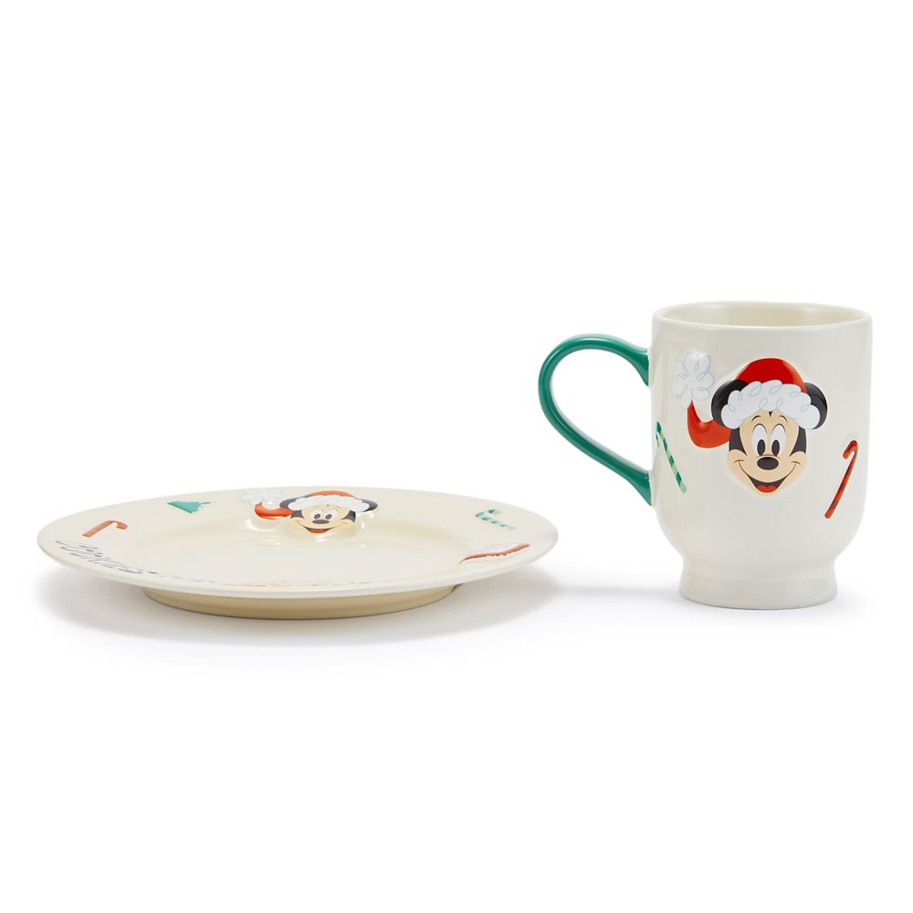 Set taza y plato Leche y Galletas para Santa Mickey Mouse
