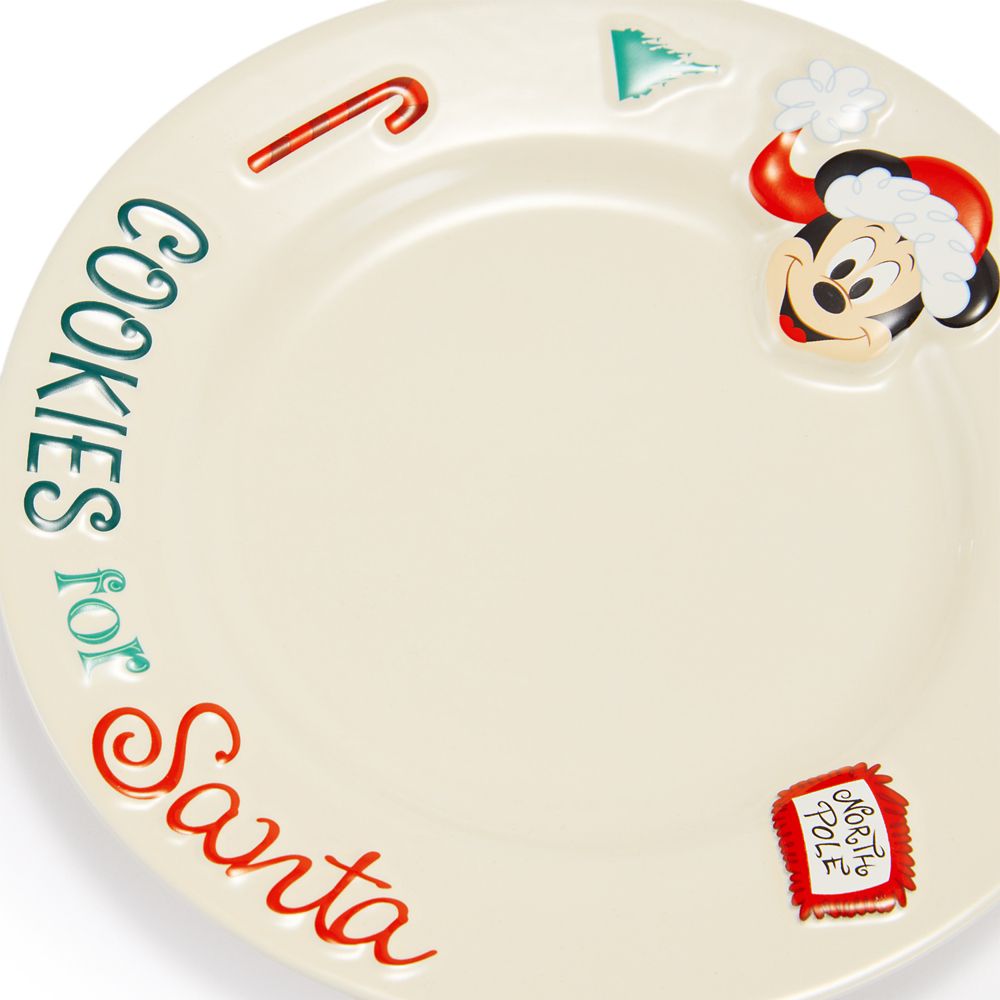 Set taza y plato Leche y Galletas para Santa Mickey Mouse