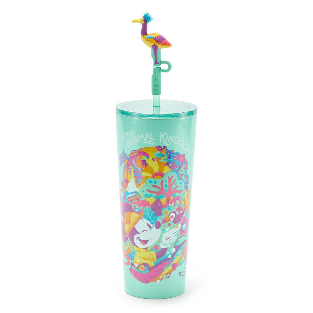 Vaso térmico de viaje de acero inoxidable con bombilla Starbucks® Disney's Animal Kingdom 24 oz. – Walt Disney World