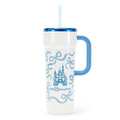 Vaso térmico de viaje de acero inoxidable con bombilla Starbucks® Walt Disney World 24 oz. – Azul