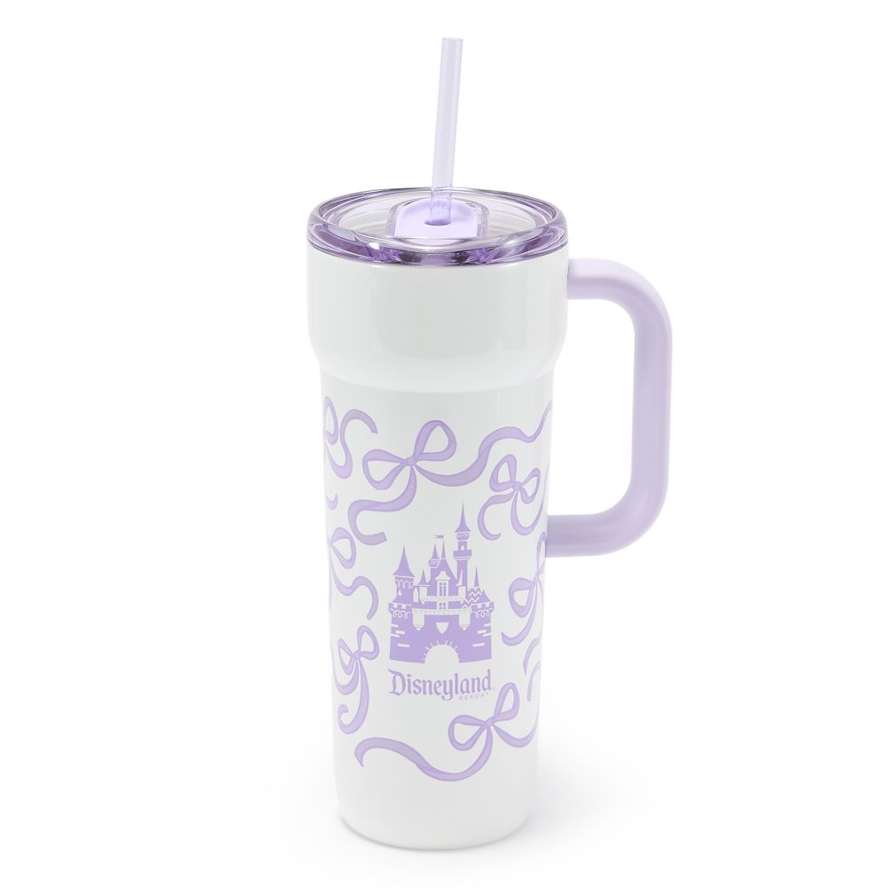 Vaso térmico de viaje de acero inoxidable con bombilla Starbucks® Disneyland 24 oz. – Lavanda