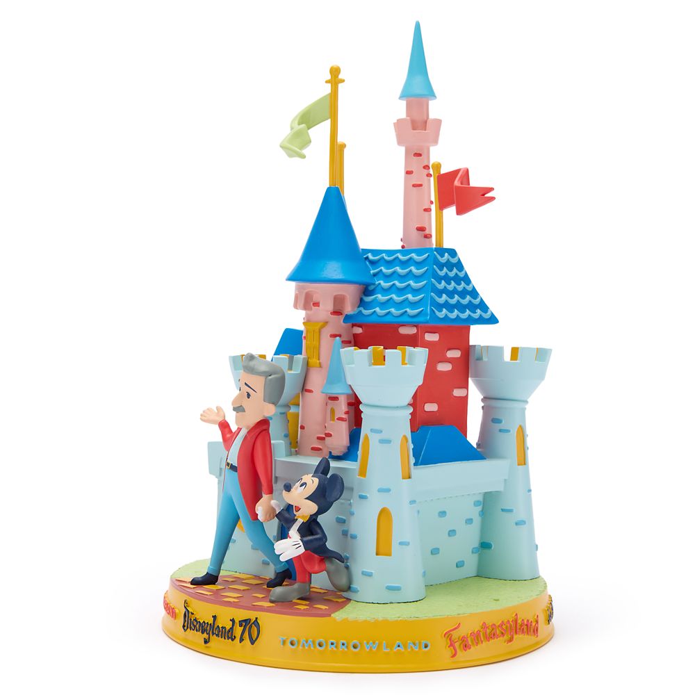 Figura Walt Disney y Mickey en el Castillo de la Bella Durmiente 70º aniversario – Disneyland