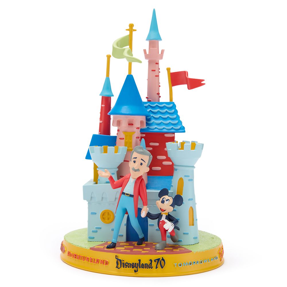 Figura Walt Disney y Mickey en el Castillo de la Bella Durmiente 70º aniversario – Disneyland