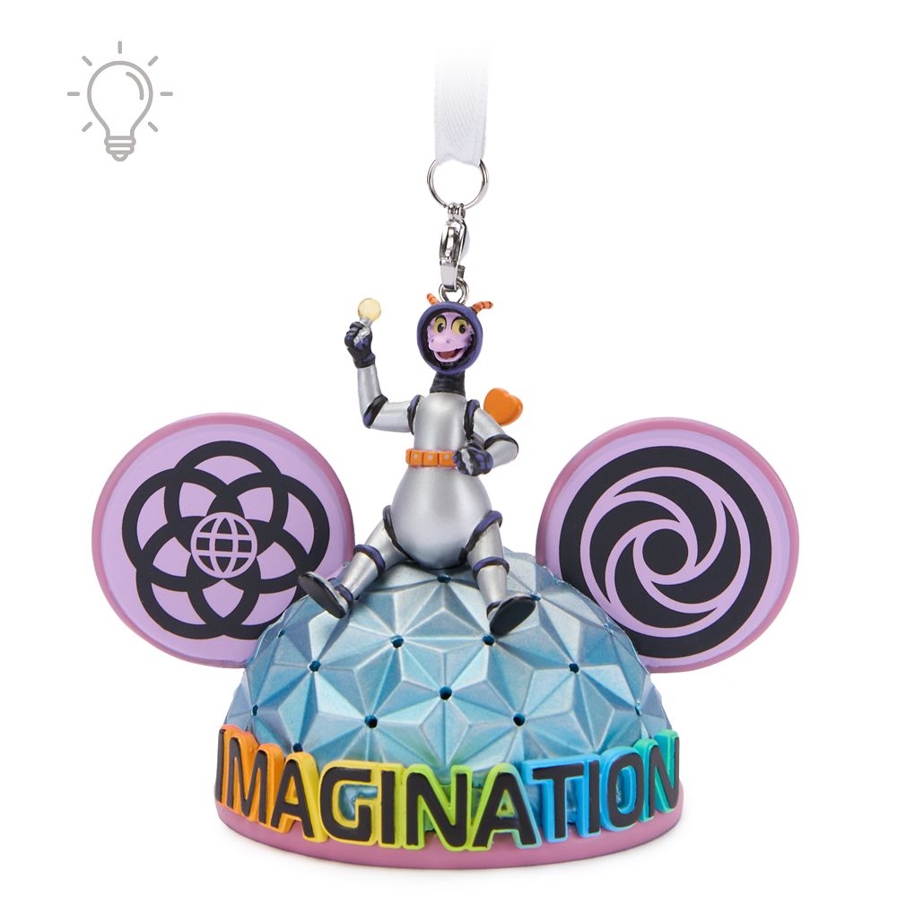 Adorno navideño de sombrero de orejas con luz Figment – EPCOT