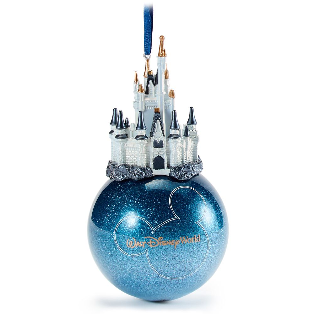 Adorno navideño esfera de vidrio Castillo de Cenicienta