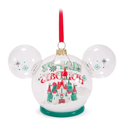 Adorno Esfera de Vidrio Ícono Mickey Mouse Castillo de Fantasyland 2026