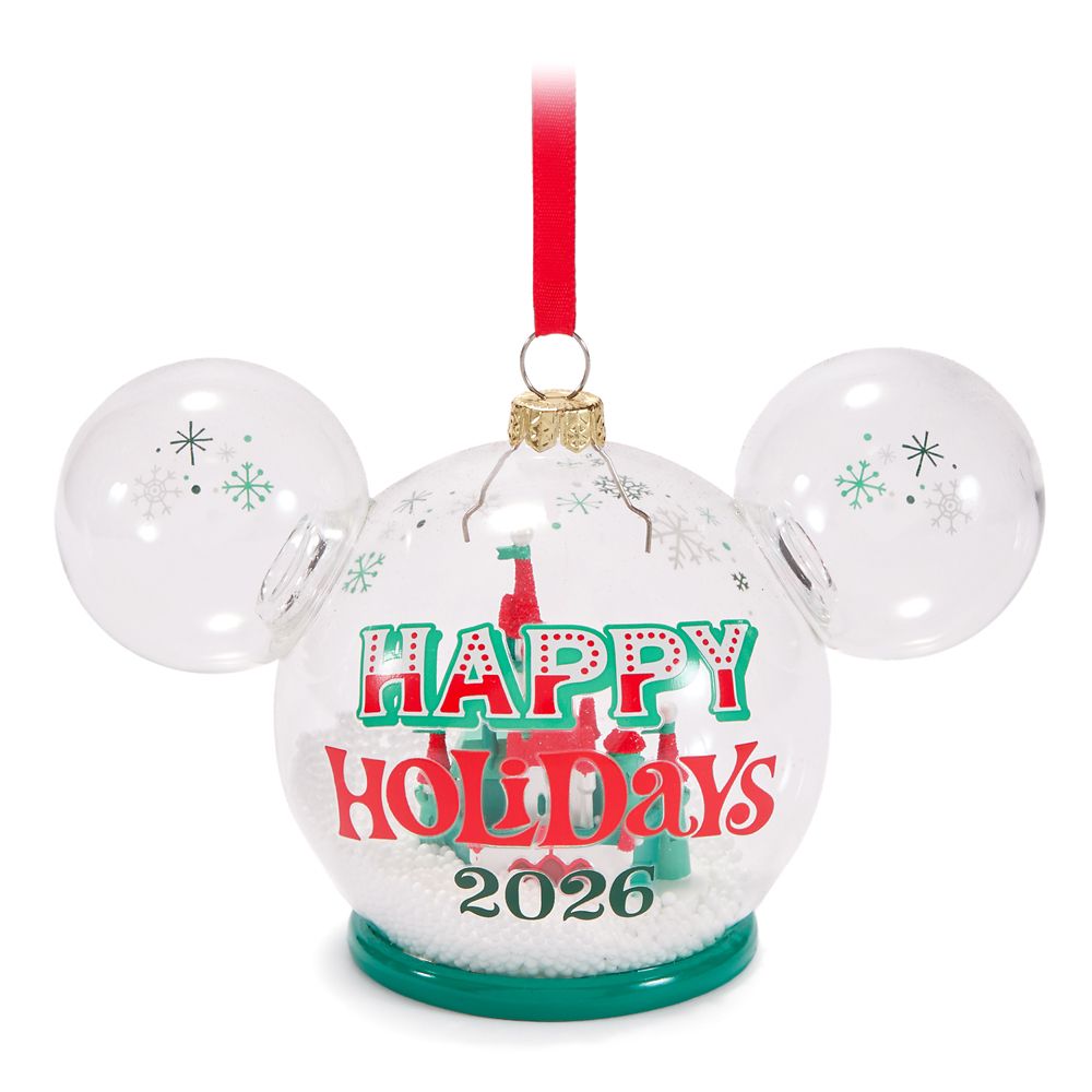 Adorno Esfera de Vidrio Ícono Mickey Mouse Castillo de Fantasyland 2026