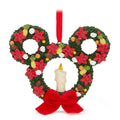 Ornamento navideño de corona con ícono de Mickey Mouse
