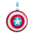 Adorno navideño de vidrio escudo del Capitán América