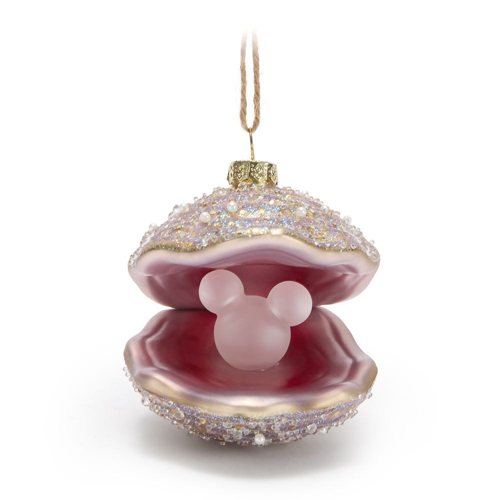 Adorno navideño de vidrio ostra con perla Mickey Mouse Icon "Perla"