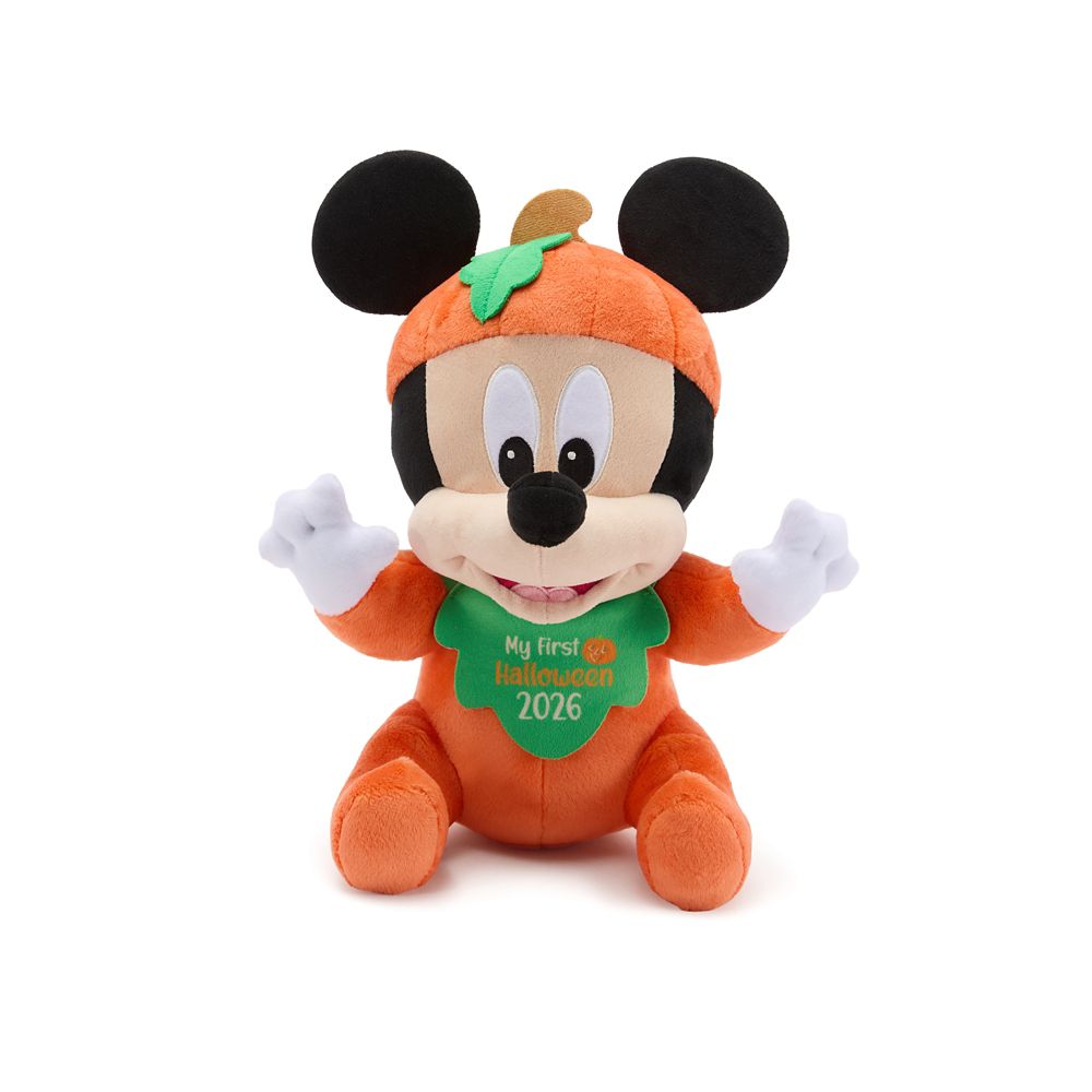Peluche "Mi Primer Halloween 2026" Mickey Mouse para bebé – Pequeño 12"