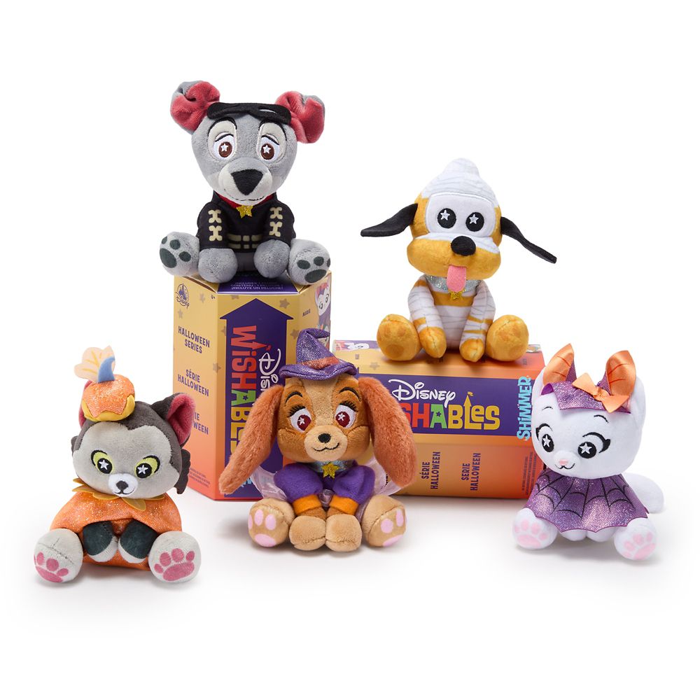Peluche sorpresa Disney Wishables Shimmer – Gatos y perros de Halloween
