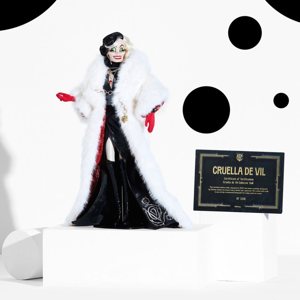 Muñeca Cruella De Vil edición limitada – 101 Dálmatas 65.º aniversario