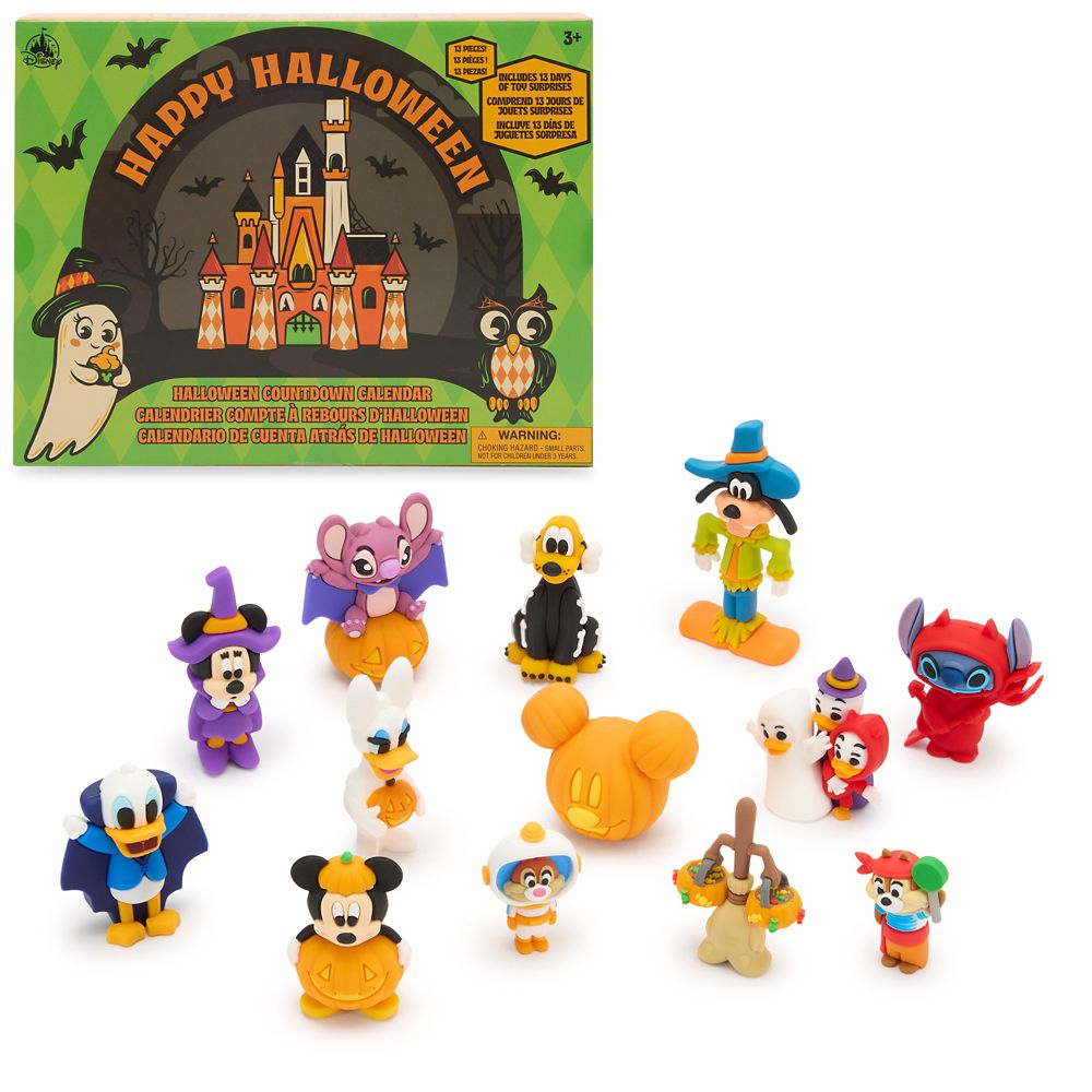 Set de figuritas con calendario de cuenta regresiva de Halloween Disney