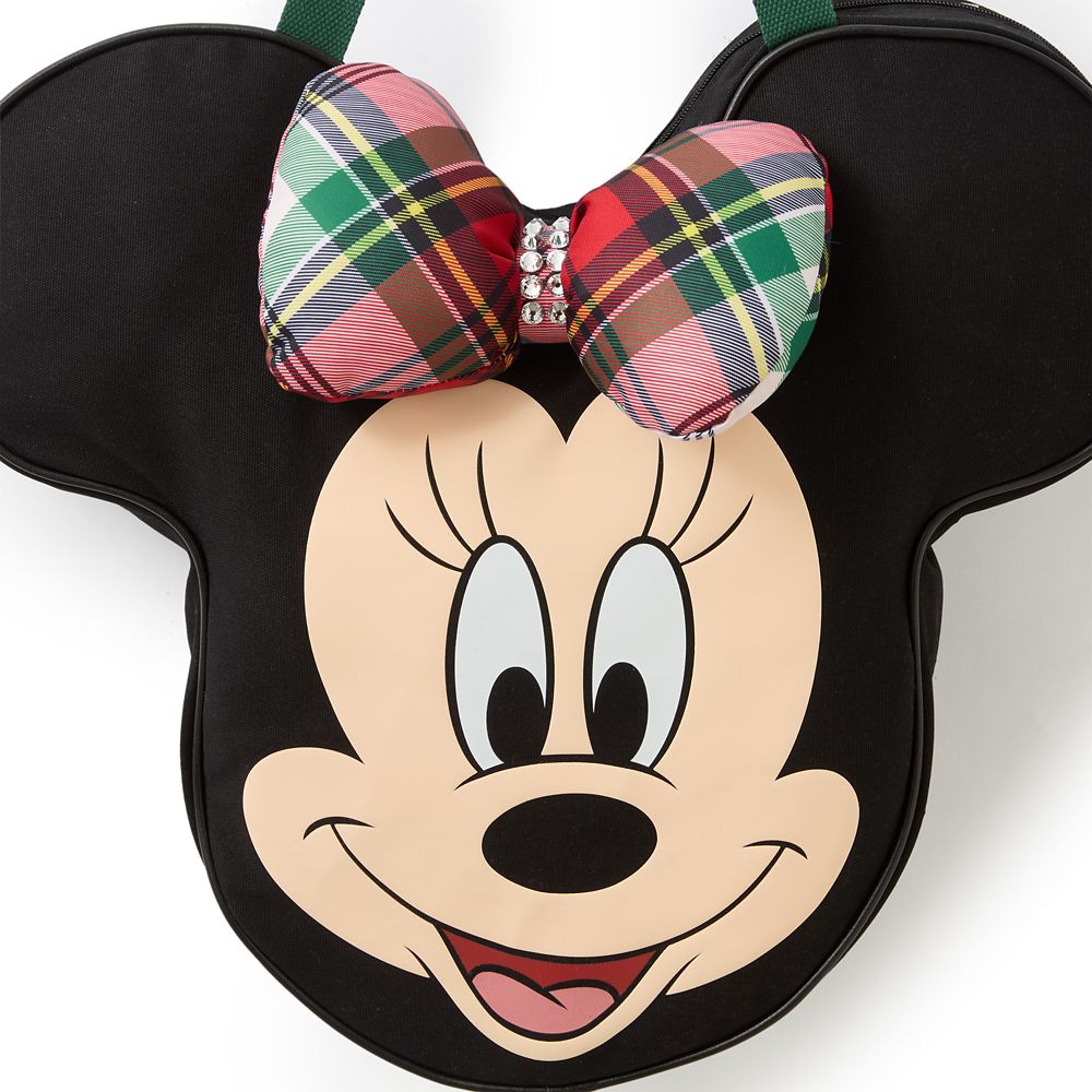 Tote bag navideño de lona Minnie Mouse carita grande