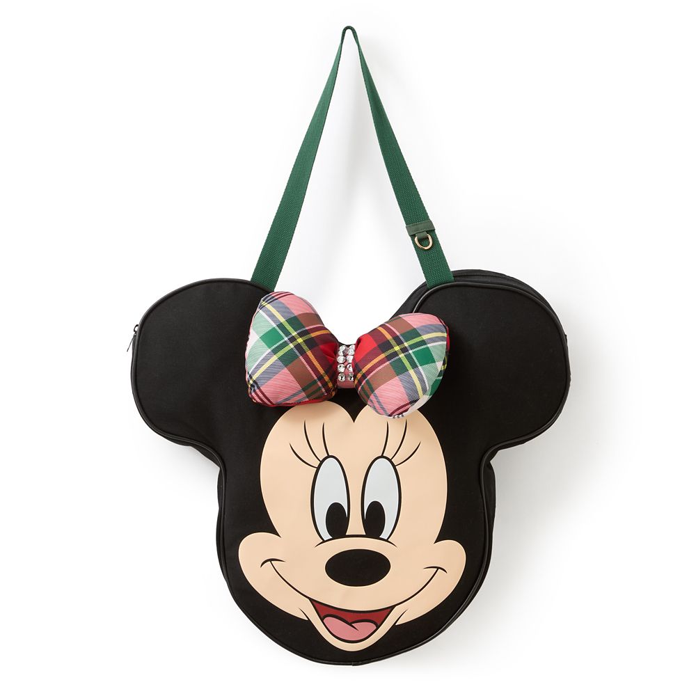 Tote bag navideño de lona Minnie Mouse carita grande