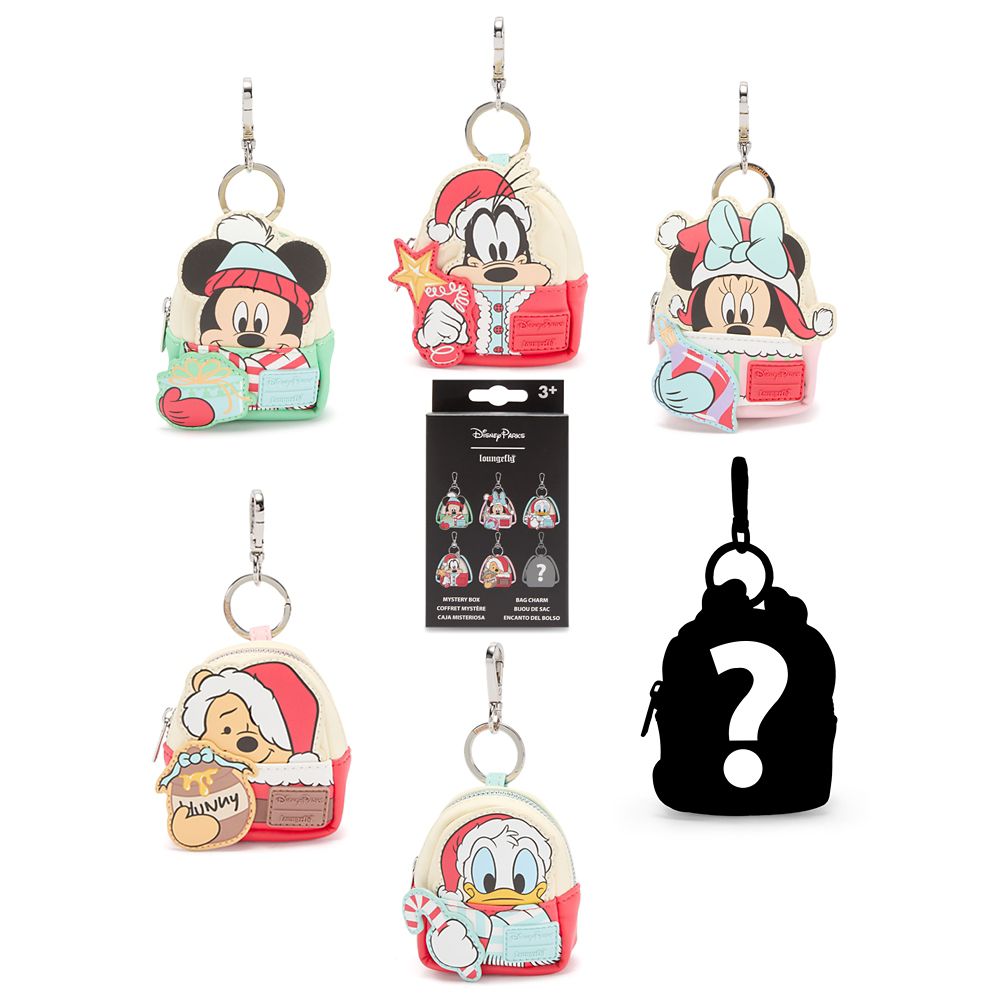 Charm sorpresa para bolso Mickey y amigos Loungefly mini mochila navideña (1 unidad)