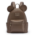 Mini mochila de cuero sintético tejido Mickey Mouse