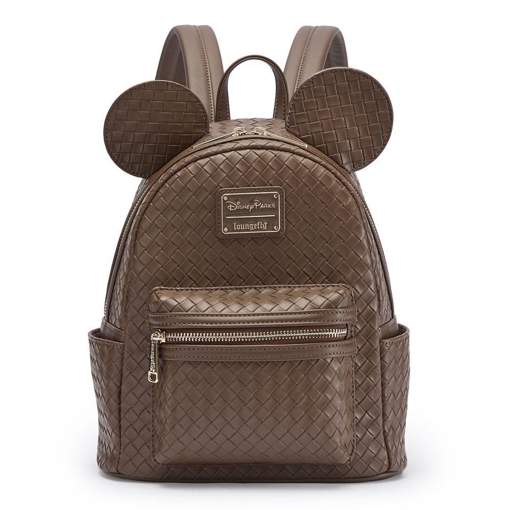 Mini mochila de cuero sintético tejido Mickey Mouse