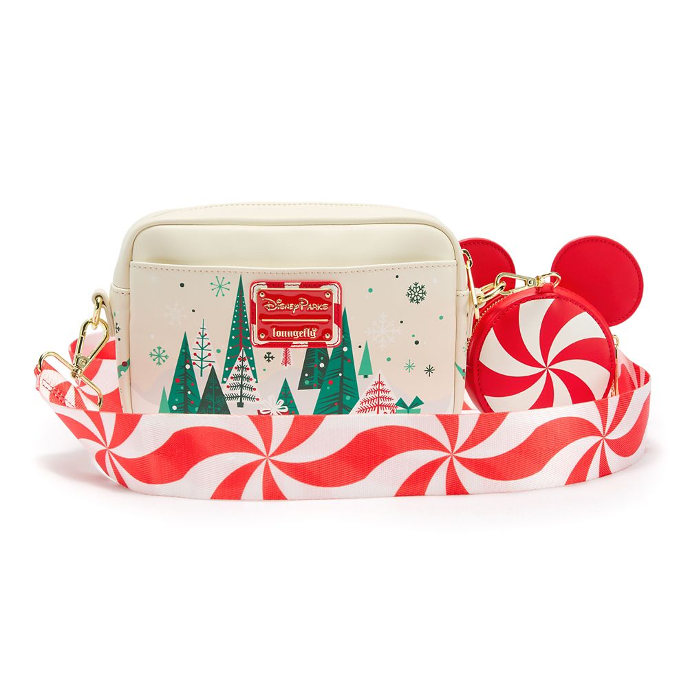 Set bolso cruzado y monedero navideño Santa Mickey Mouse Loungefly