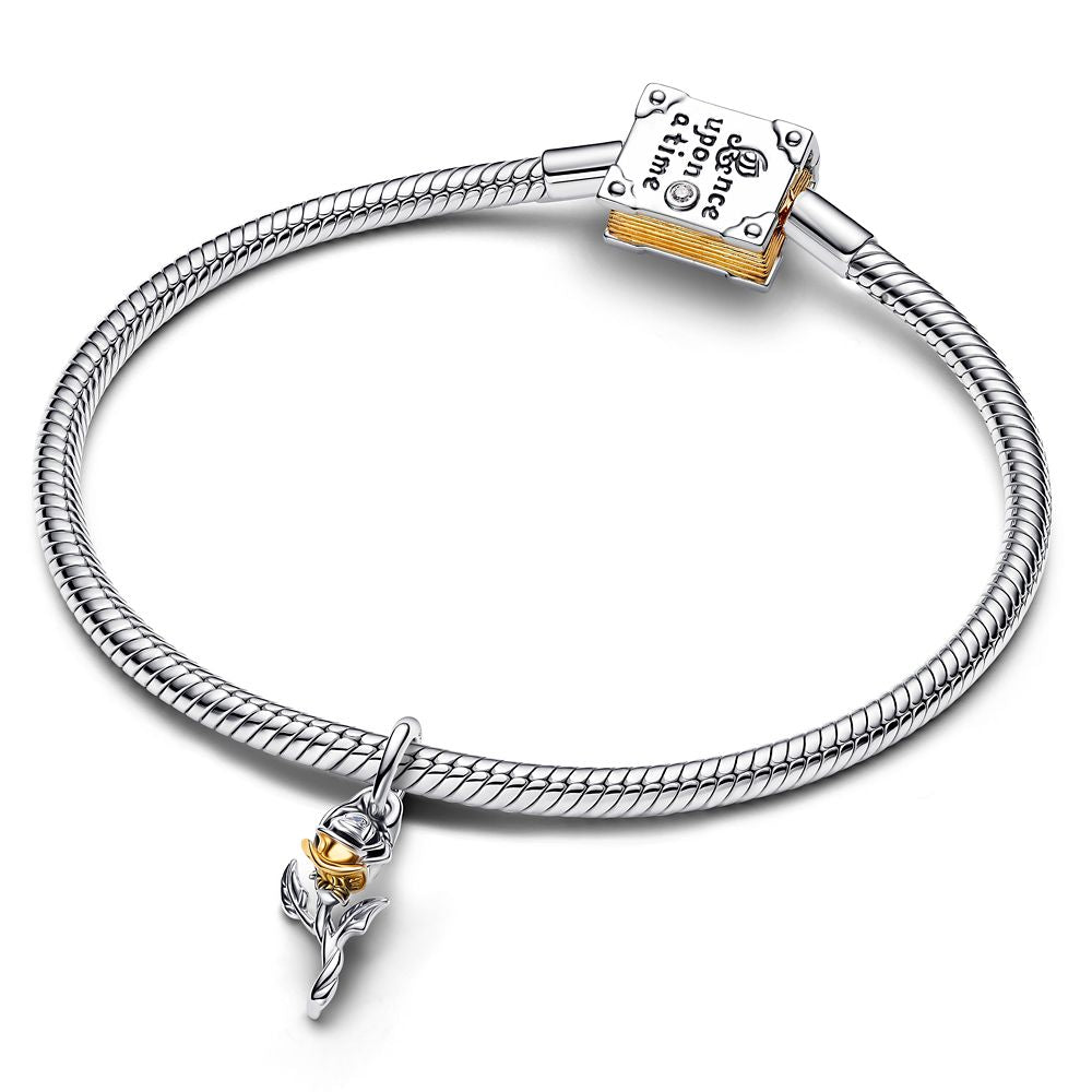 Charm colgante Rosa Encantada con diamante de Pandora – La Bella y la Bestia