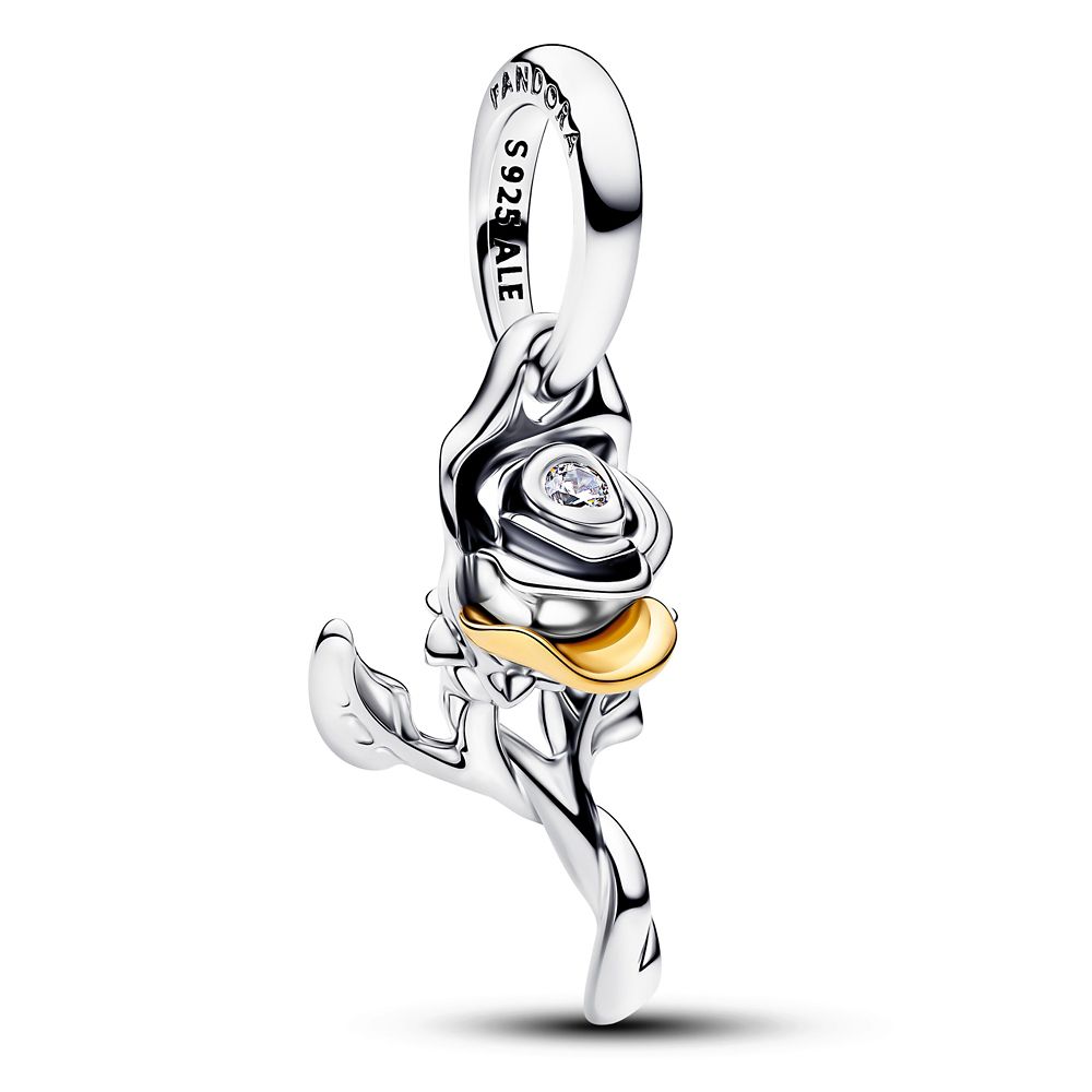 Charm colgante Rosa Encantada con diamante de Pandora – La Bella y la Bestia