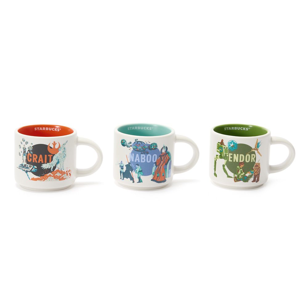 Set de adornos navideños en forma de taza Starbucks Crait, Naboo y Endor – Discovery Series – Star Wars