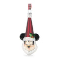 Adorno navideño de vidrio Mickey Mouse como Santa Claus