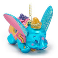 Adorno navideño de vidrio Dumbo, el elefante volador