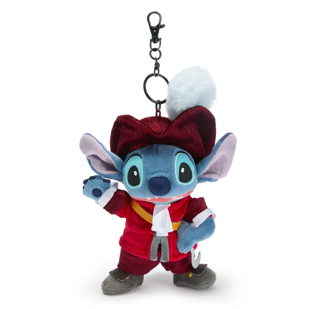 Llavero de peluche para bolso Stitch como Capitán Garfio – Peter Pan – Villanos de Disney – 8 1/2"