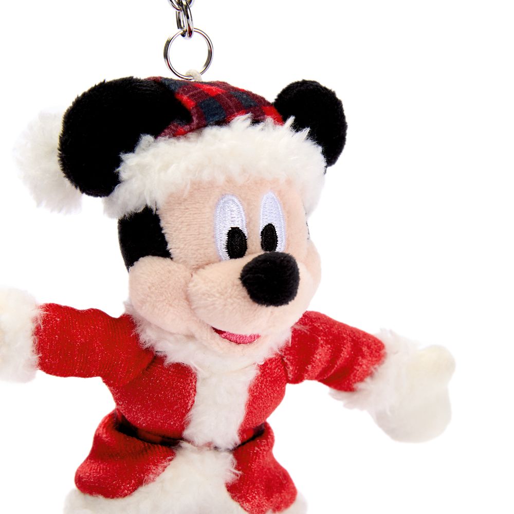 Llavero charm de peluche Santa Mickey Mouse