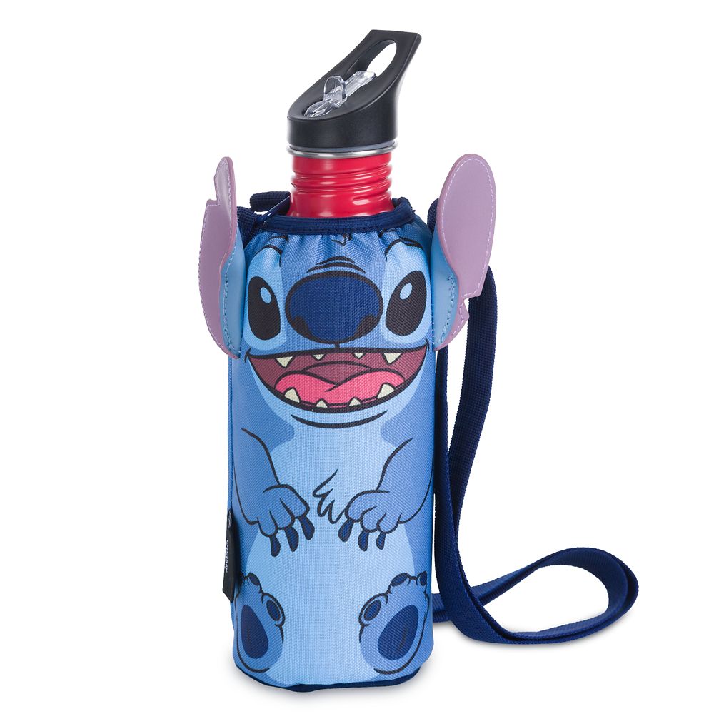 Set de botella de agua de acero inoxidable con funda térmica Lilo y Stitch