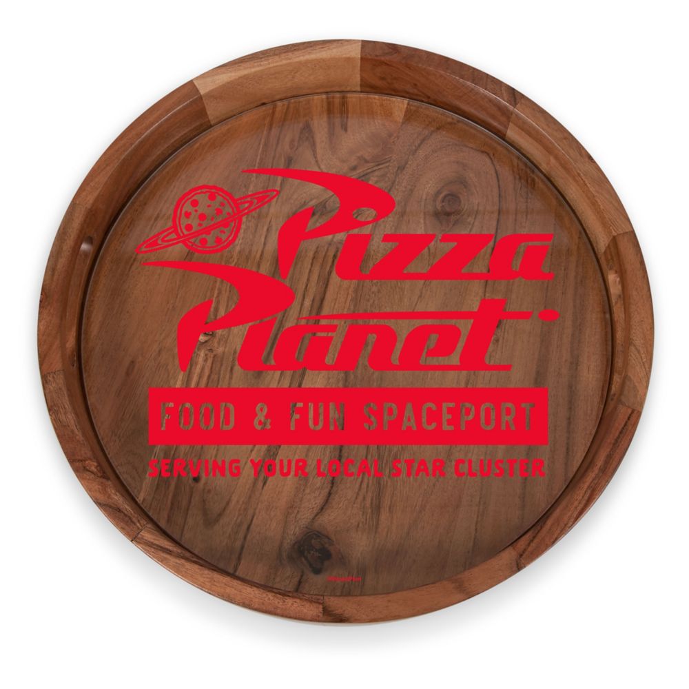 Bandeja de Madera de Acacia Pizza Planet con Vidrio y Asas – Toy Story