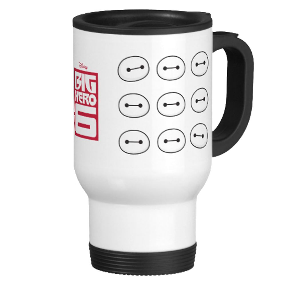 Taza de viaje con patrón Baymax – Grandes Héroes