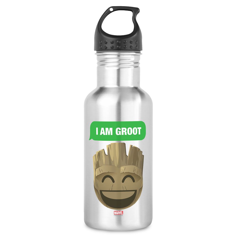 Botella de agua Emoji de texto "Yo soy Groot"