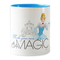 Taza de café bicolor Cenicienta "Crea tu propia magia"