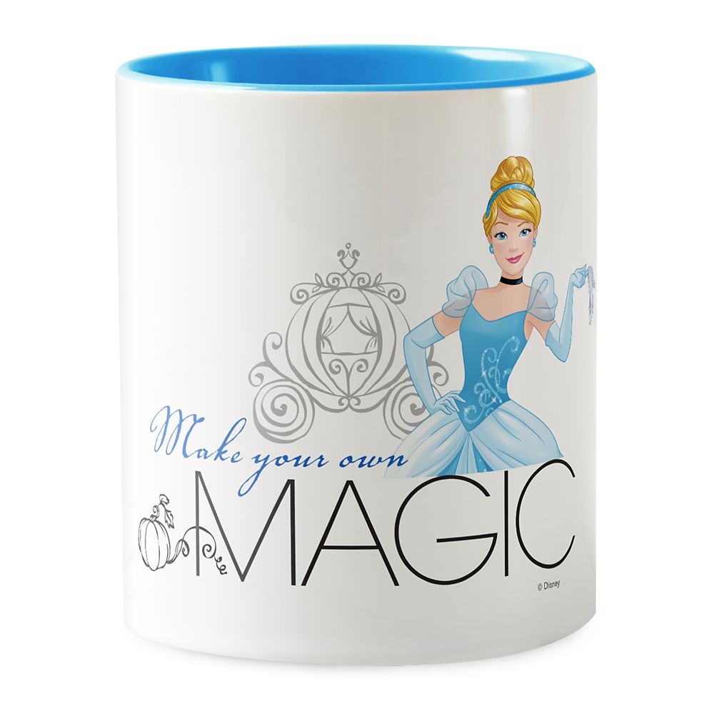 Taza de café bicolor Cenicienta "Crea tu propia magia"