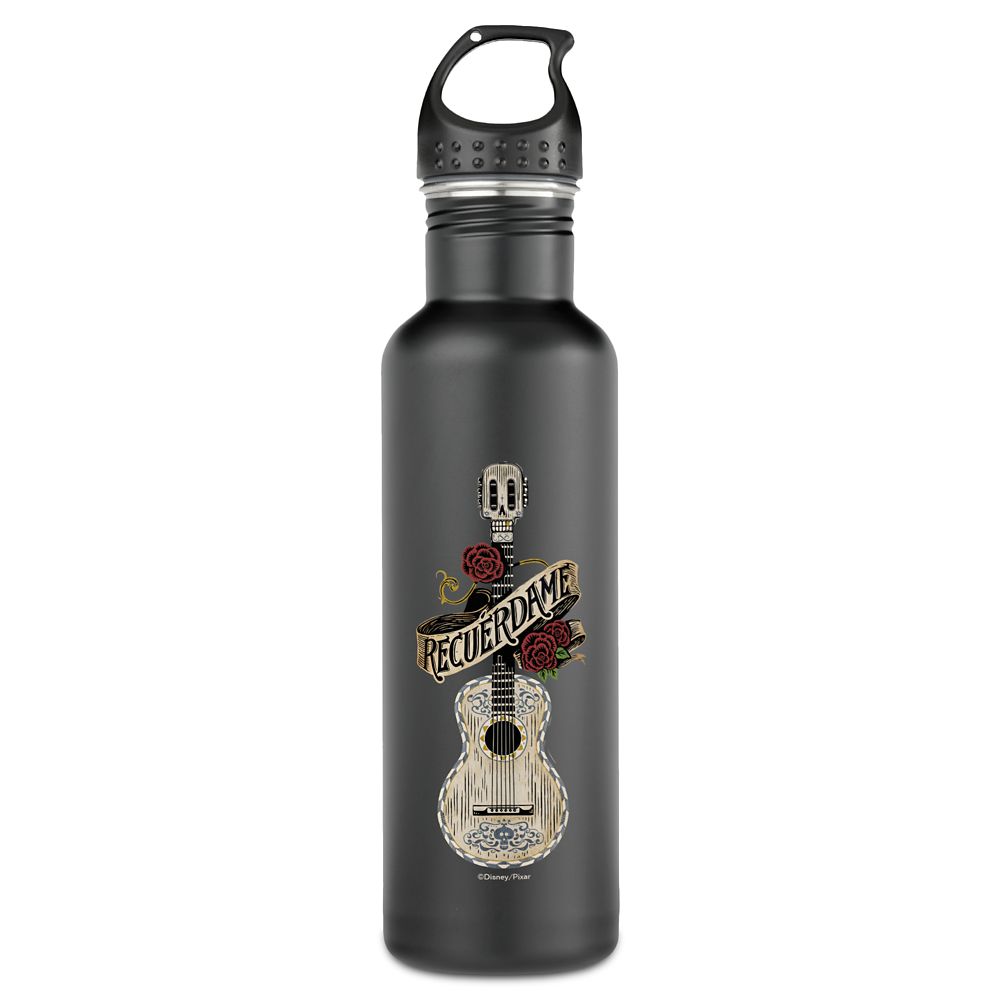 Botella de agua gráfica guitarra Recuerdame Coco